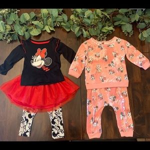 Two Disney Minnie Winter Outfits 12 Months